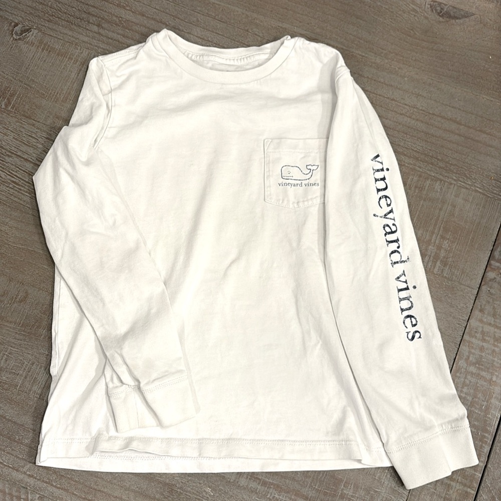 Vineyard Vines Boys' Vintage Whale Long-Sleeve Pocket Tee